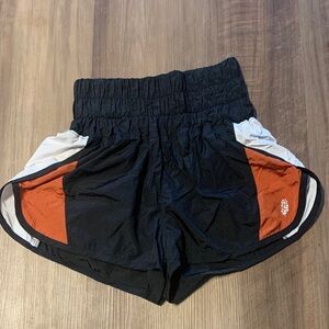 Women's FP Movement The Way Home Black and Orange Shorts Size Small